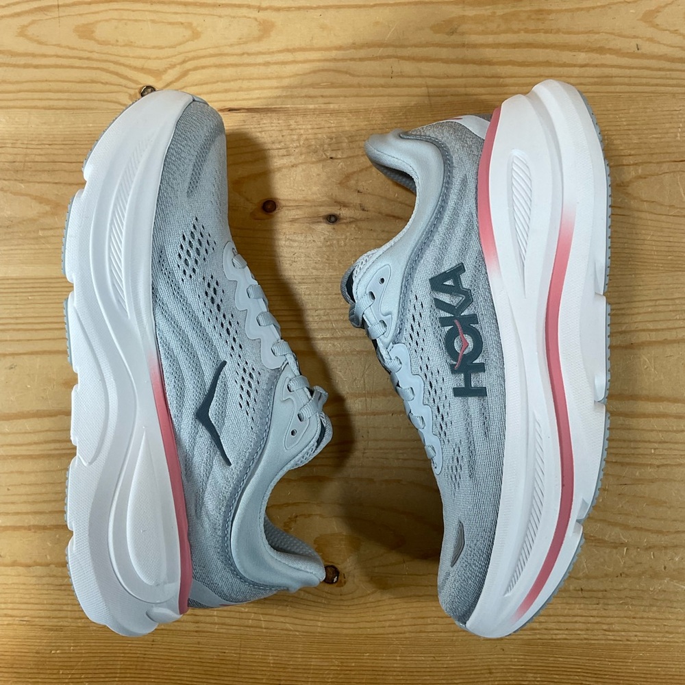 Hoka One Bondi 9 Running Shoes Womens 7.5 D WIDE Grayish Blue Pink 1162014 MBLW - Picture 7 of 9